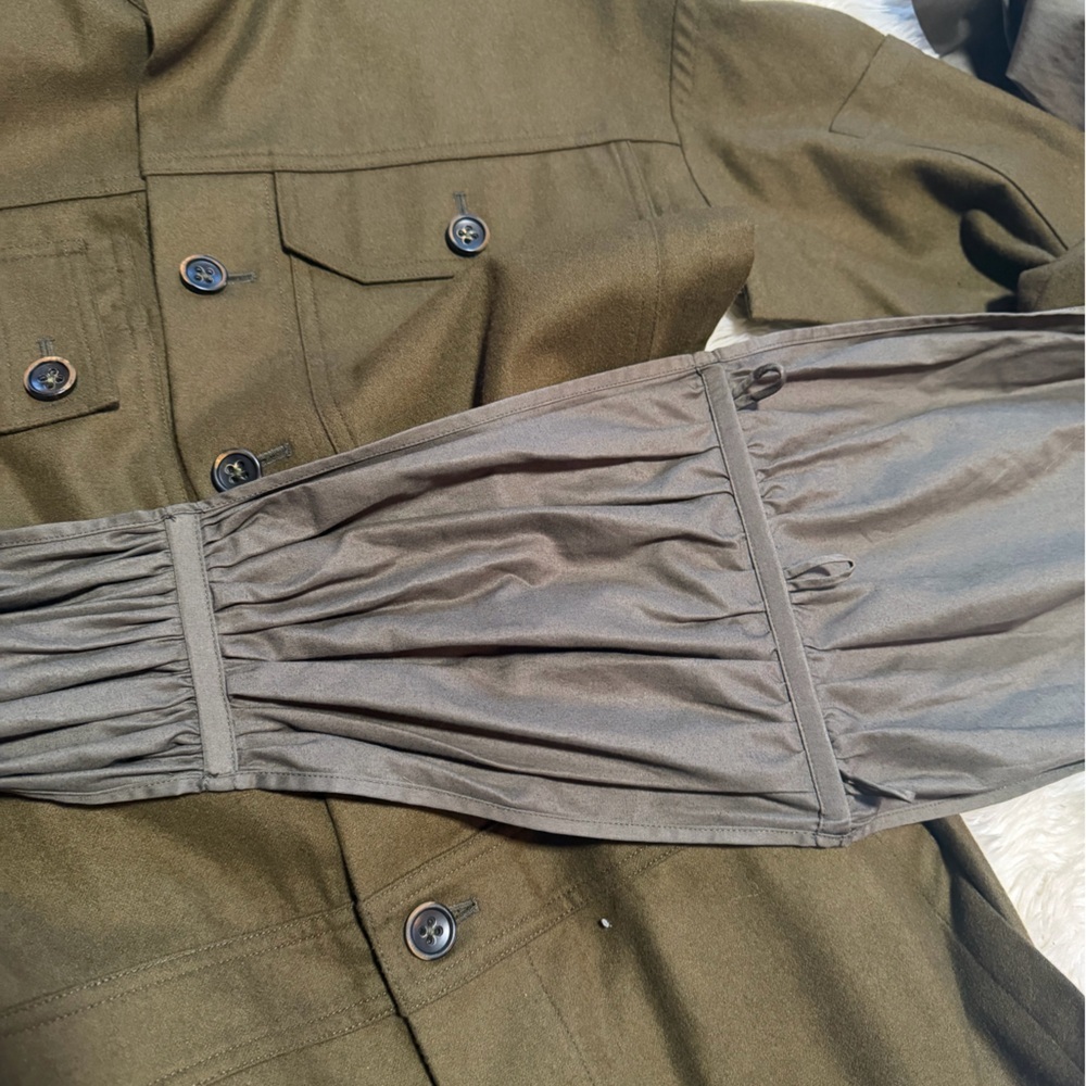 Vivienne Westwood by Andreas Kronthaler Diplomat Long Jacket in Olive Green - 6 - Picture 4 of 11
